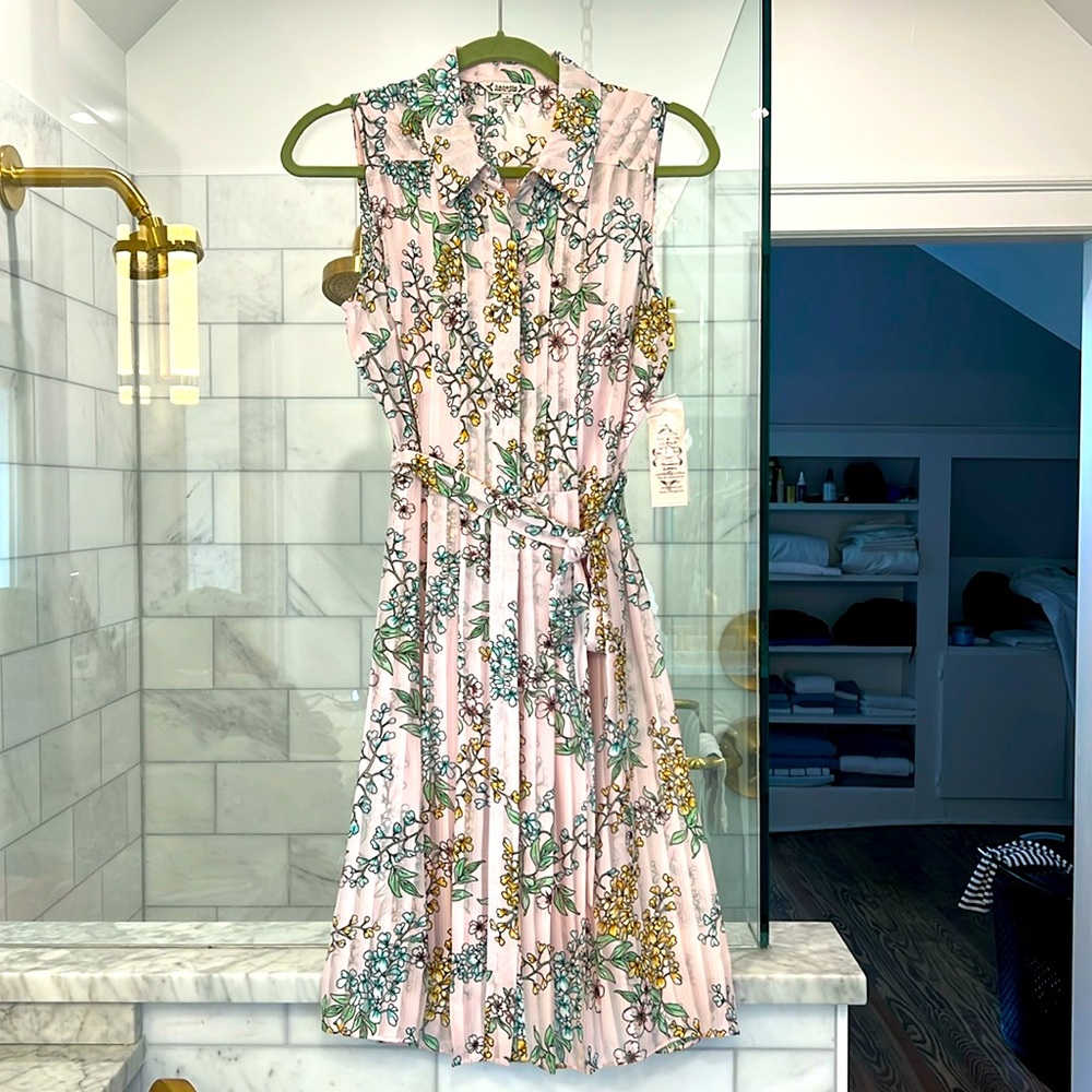 Nanette Lepore pink floral dress size 6,